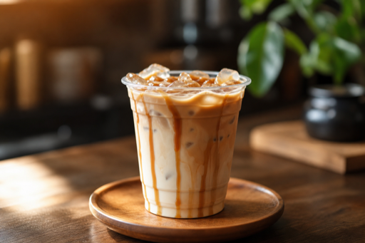 Caramel iced latte