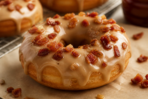 Maple bacon donut