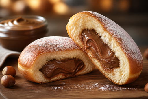 Nutella filled donut